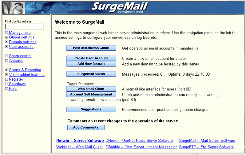 Surgemail Screenshot